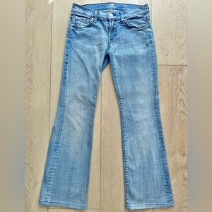 7 For All Mankind Lexie Bootcut Jeans Light Wash Pre-Hemmed Petite Friendly (26)